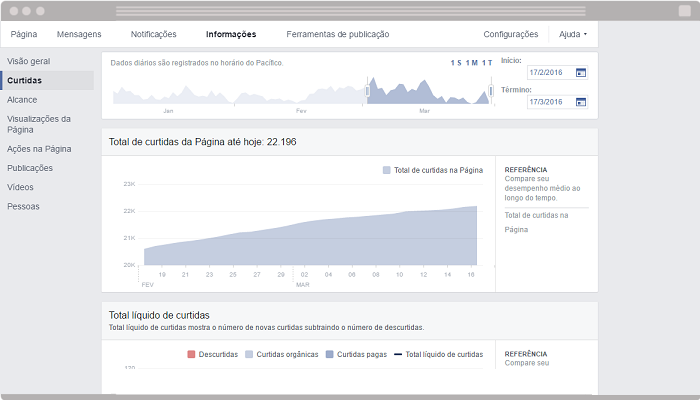 Facebook Insights Curtidas